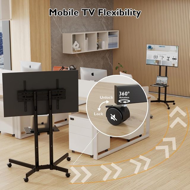 Soporte TV con ruedas y estante