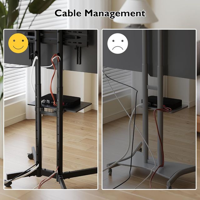 Soporte TV con ruedas y estante