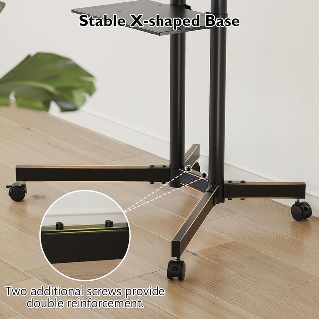 Soporte TV con ruedas y estante