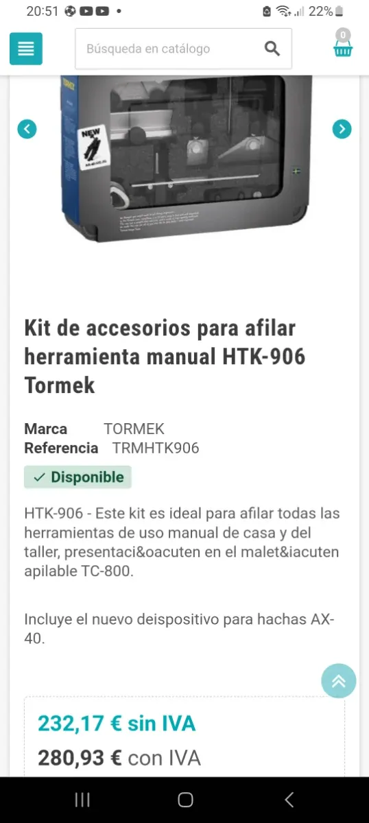 Maletín Tormek HTK-906 Nuevo