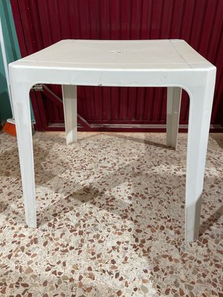 Mesa de jardín Garden-Life blanca 70x70