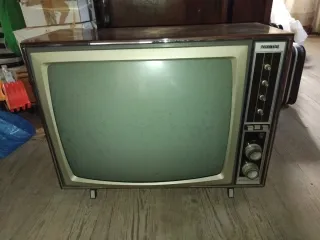 Televisor Philips Antiguo Beige y Marrón