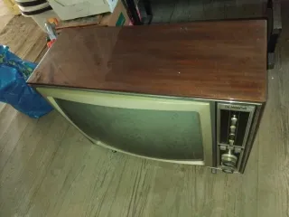 Televisor Philips Antiguo Beige y Marrón
