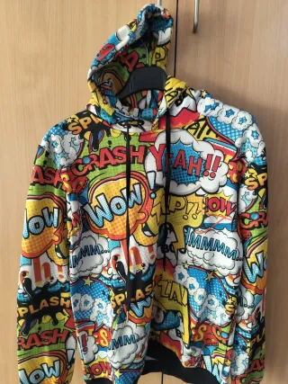 Felpa Comix Multicolor Stile Pop Art