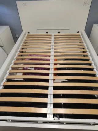 Cama Matrimonio Ikea Blanca con Canapé