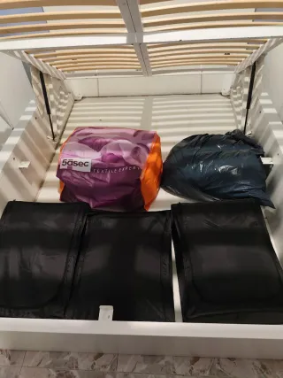 Cama Matrimonio Ikea Blanca con Canapé