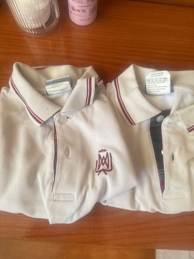 2 polos uniformes escolares 6€  por cada uno