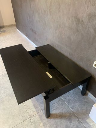 Mesa de centro elevable de madera