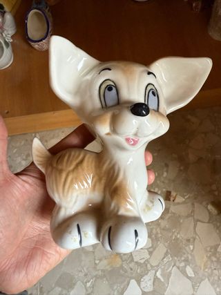 Perro porcelana años 60