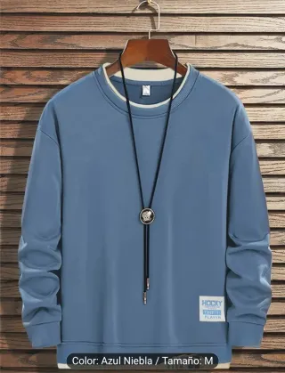Sudadera gris cuello redondo talla M