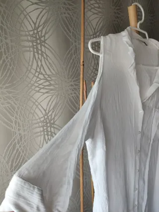 Camisa larga blanca larga papaya m