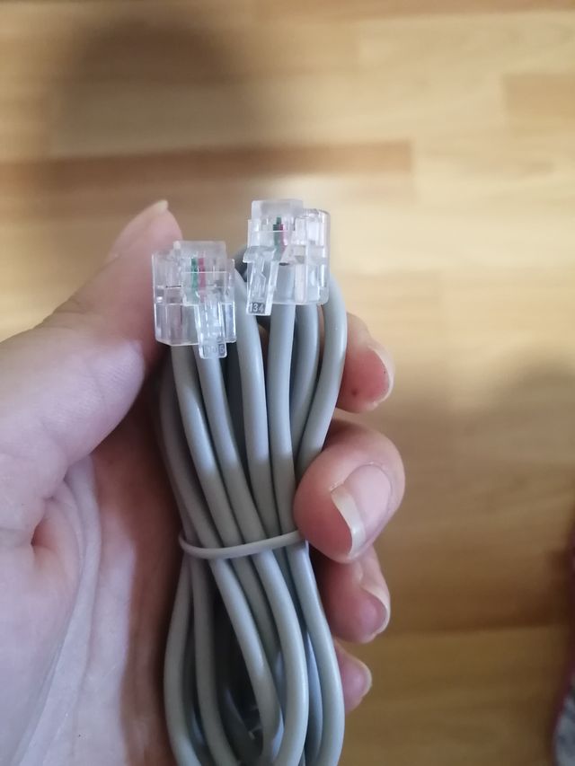 Cable Teléfono Fijo RJ11 Gris