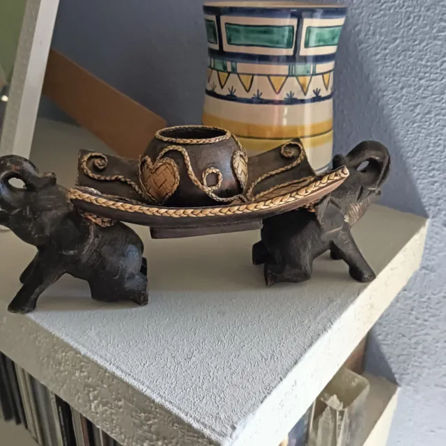 Bandeja elefante tailandés madera y bambú