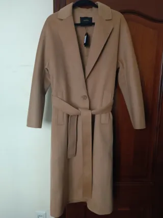 Abrigo de lana Maje Camel