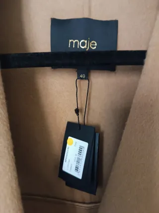 Abrigo de lana Maje Camel