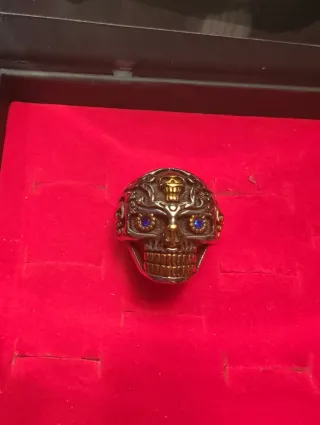 Anillo Calavera Hombre Talla 12 Acero