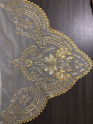 Manteletas Fallera Adulta Oro Tul Crudo