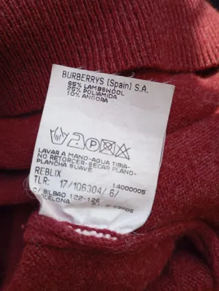 Jersey Burberry Lana Rojo