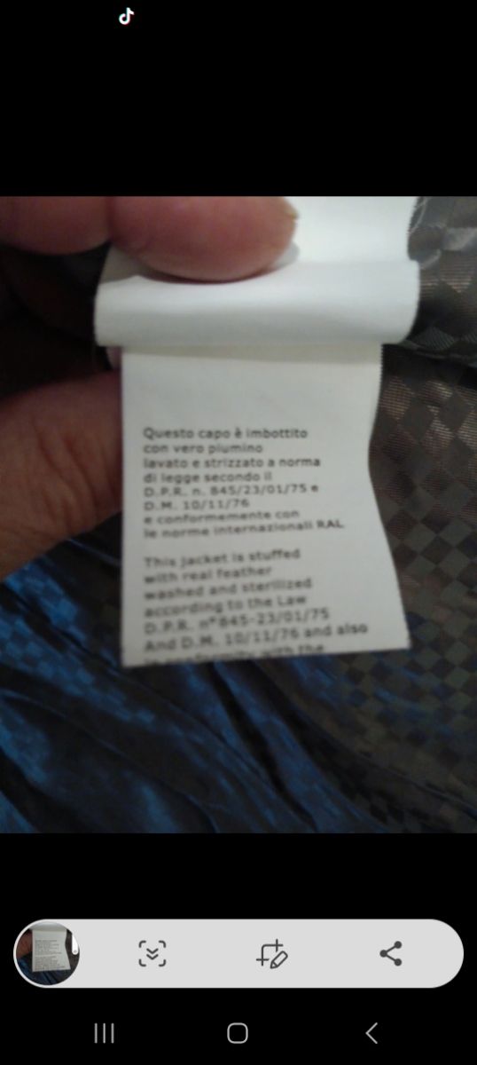 Giaccone in vera piuma