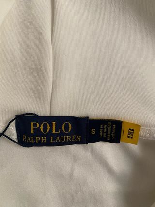Sudadera Polo Ralph Lauren Blanca Cremallera Talla