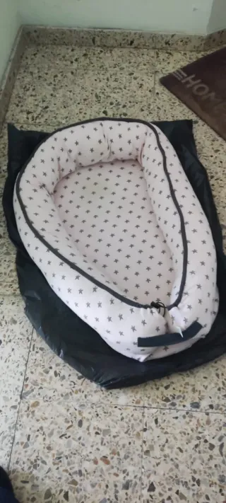 Reductor Cuna Estrellas Gris y Rosa