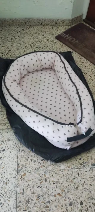 Reductor Cuna Estrellas Gris y Rosa