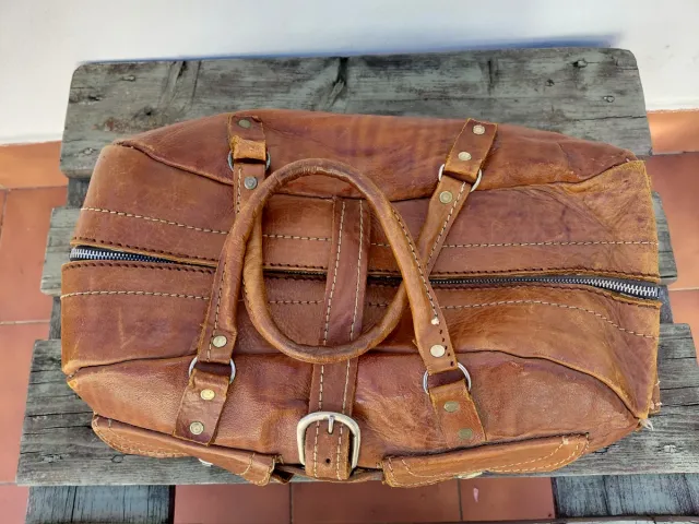 Bolsa de viaje cuero artesanal