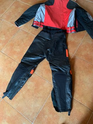 Pantalon moto de cuero hombre
