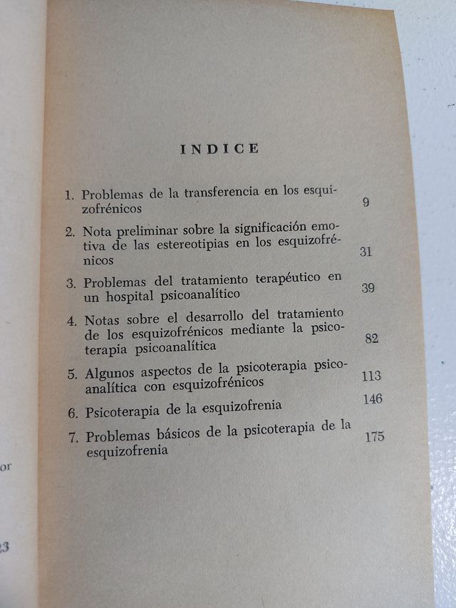 Psicoterapia Intensiva en la Esquizofrenia