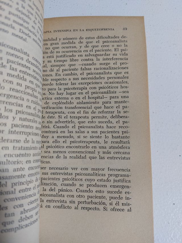 Psicoterapia Intensiva en la Esquizofrenia