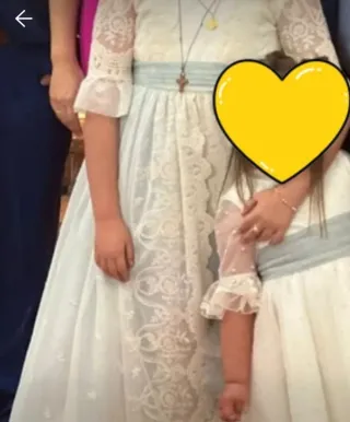 Vestido de comunión encaje y tul