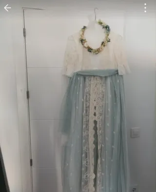 Vestido de comunión encaje y tul