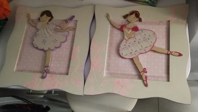 Cuadros de madera con bailarinas