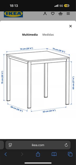 Mesa blanca Ikea madera