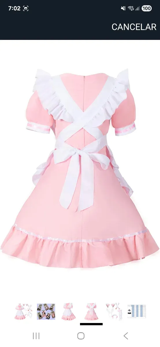 Disfraz Anime Niña Rosa talla S