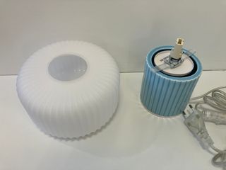 Lampada tavolo vetro/ceramica azzurro