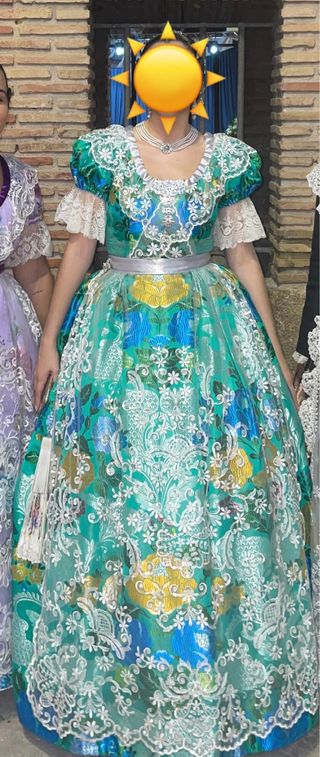 Vestido Valenciana Manga Farol