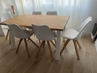 Mesa comedor extensible + 6 sillas