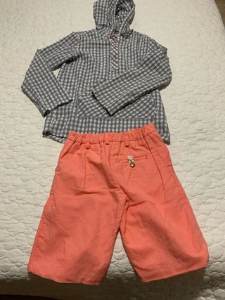 Conjunto de camisa y shorts talla 10 años