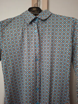 Camicia maniche lunghe con fantasia