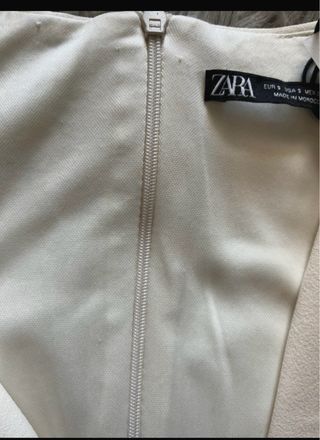 Vestido Zara Talla S Beige Nuevo