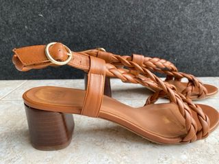 Sandalias Anaki color camel, Trenzadas