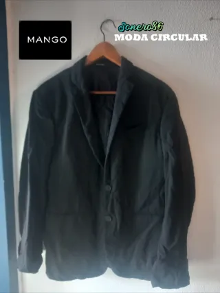 Americana Mango Negra Talla 40