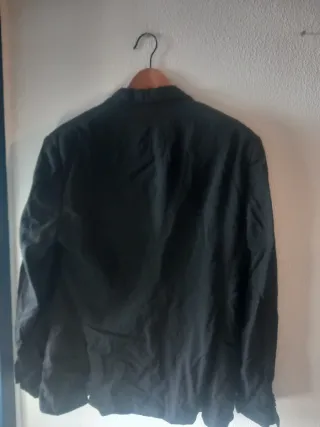 Americana Mango Negra Talla 40