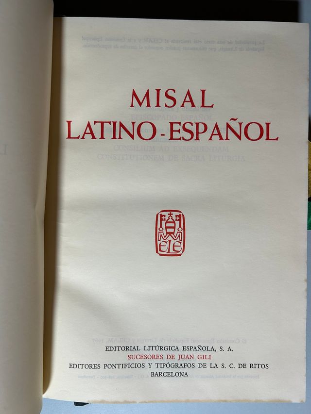Misal Latino Español - Comisión Episcopal 1967