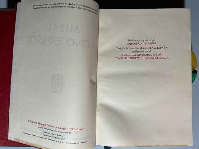 Misal Latino Español - Comisión Episcopal 1967