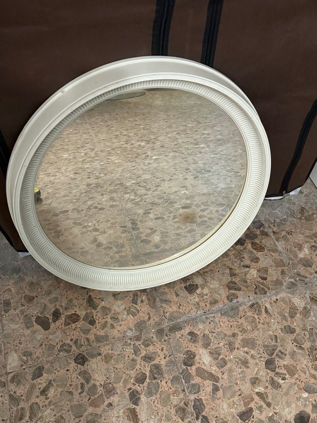 Espejo Redondo Blanco
