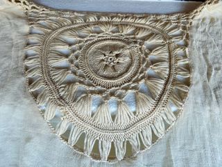 Chaleco de flecos beige