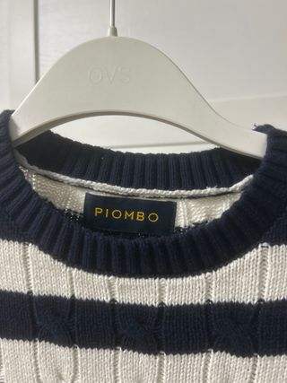 Maglione cotone righe bianche e nere tg M