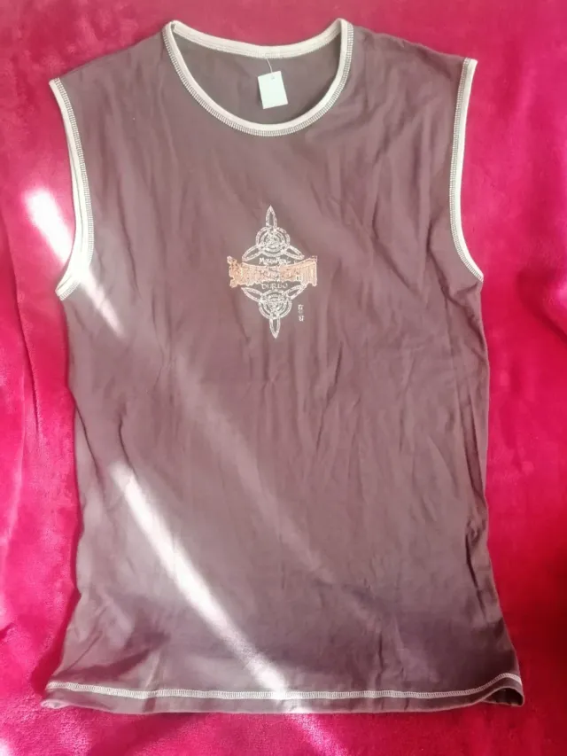 Camisetas sin mangas hombre marrón, Azul